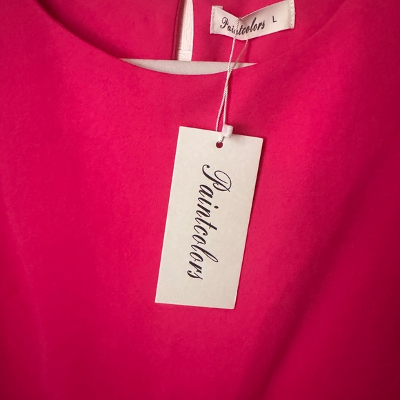 Tops - Bright Pink Short Sleeve Dress